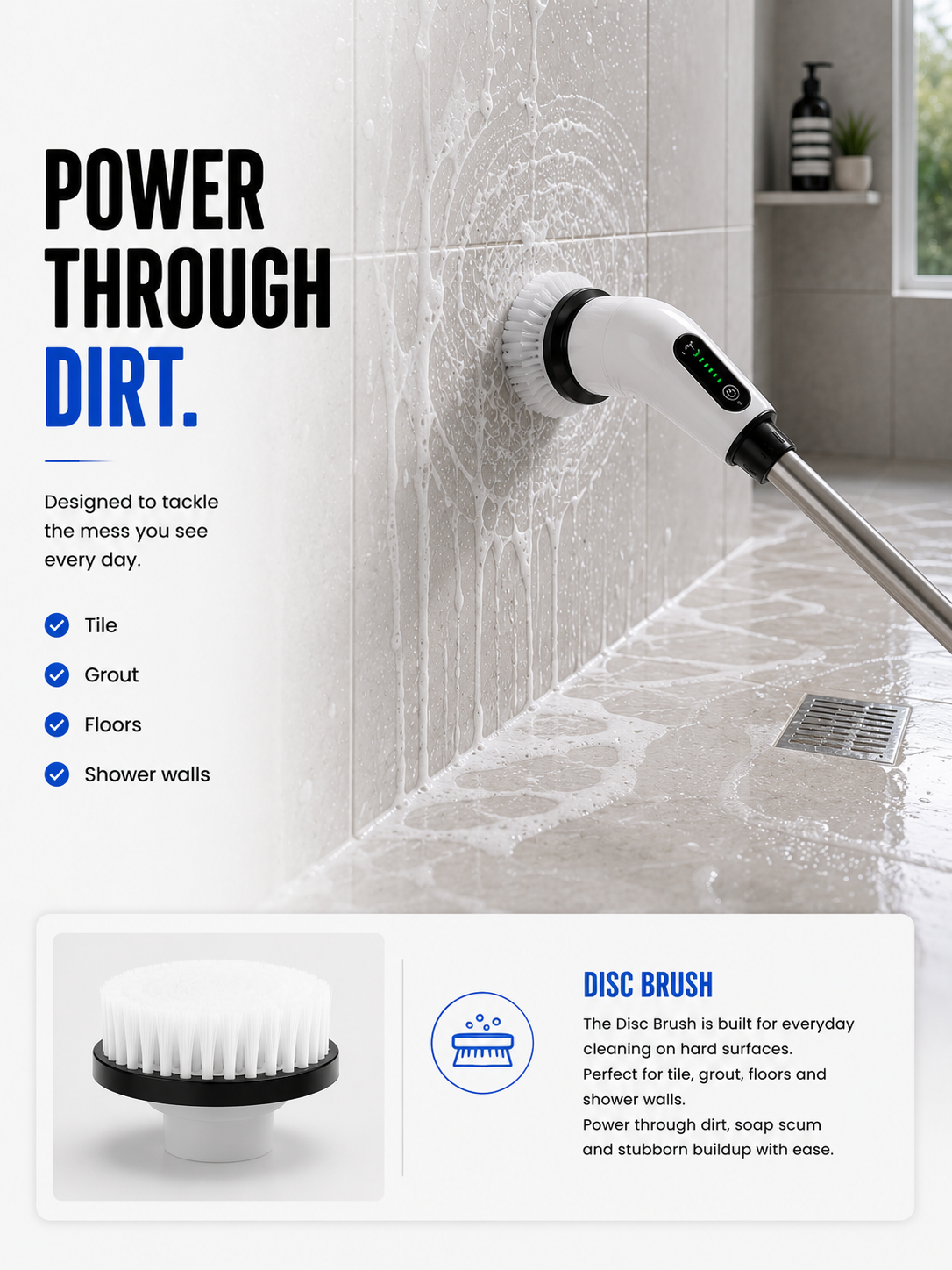 ScrubX One™ | Cordless Electric Spin Scrubber