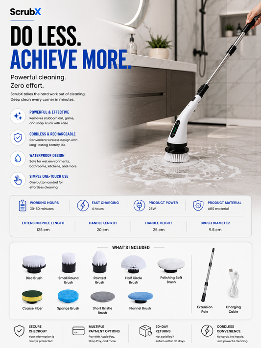 ScrubX One™ | Cordless Electric Spin Scrubber